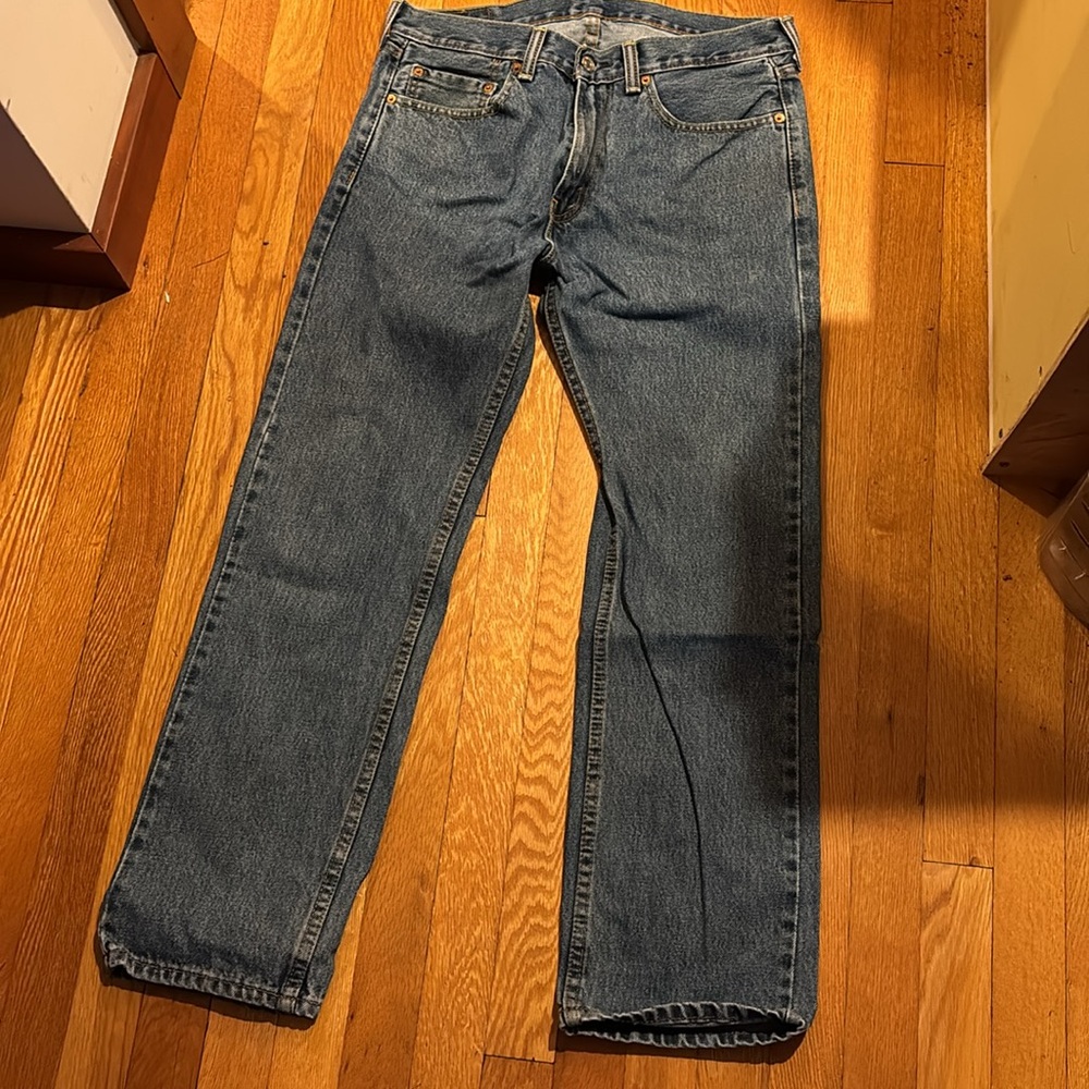 Men’s Levi’s 505 red tab straight leg blue jeans size 32x30 - Picture 4 of 5